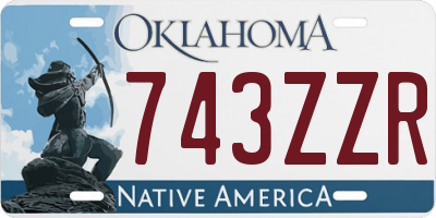 OK license plate 743ZZR