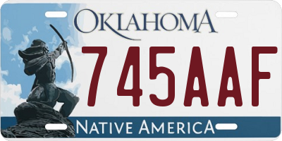 OK license plate 745AAF
