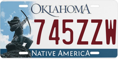 OK license plate 745ZZW