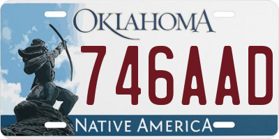 OK license plate 746AAD
