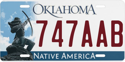 OK license plate 747AAB