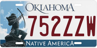 OK license plate 752ZZW