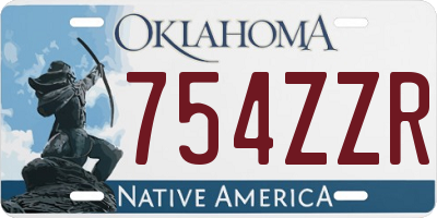 OK license plate 754ZZR