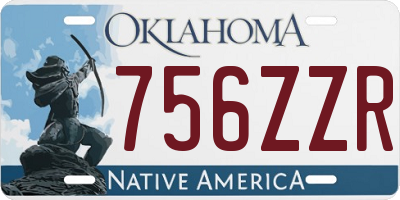 OK license plate 756ZZR