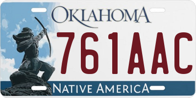 OK license plate 761AAC