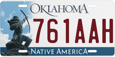 OK license plate 761AAH
