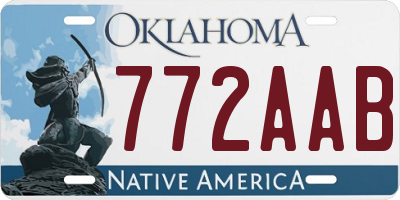 OK license plate 772AAB