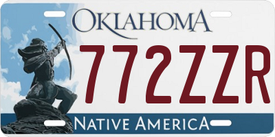 OK license plate 772ZZR