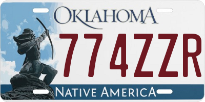 OK license plate 774ZZR