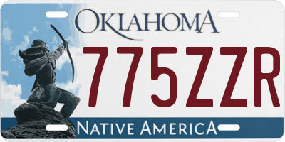 OK license plate 775ZZR