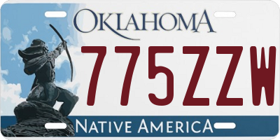 OK license plate 775ZZW