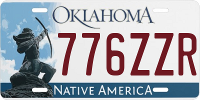 OK license plate 776ZZR