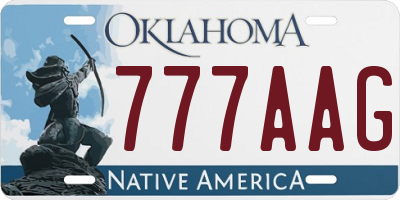 OK license plate 777AAG