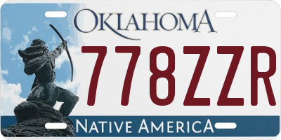 OK license plate 778ZZR