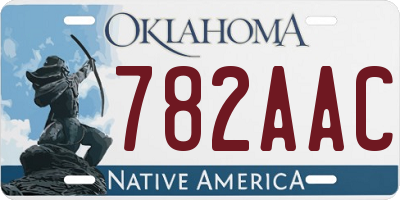 OK license plate 782AAC