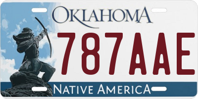OK license plate 787AAE