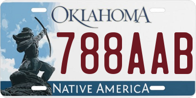 OK license plate 788AAB