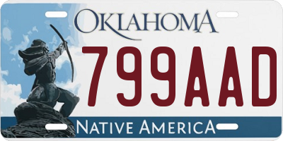 OK license plate 799AAD