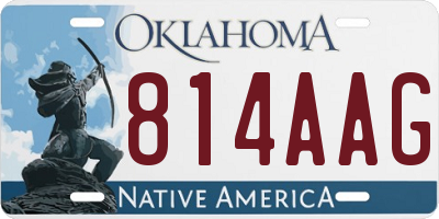 OK license plate 814AAG