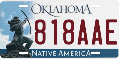OK license plate 818AAE