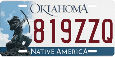 OK license plate 819ZZQ