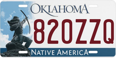 OK license plate 820ZZQ