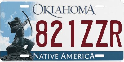 OK license plate 821ZZR