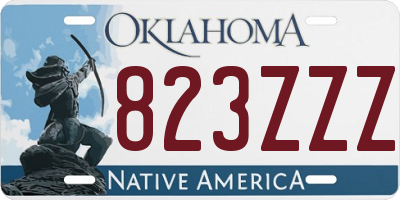 OK license plate 823ZZZ