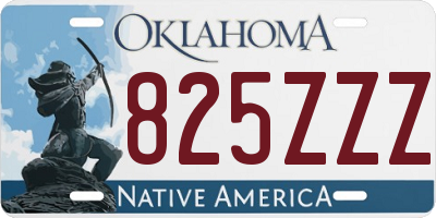 OK license plate 825ZZZ