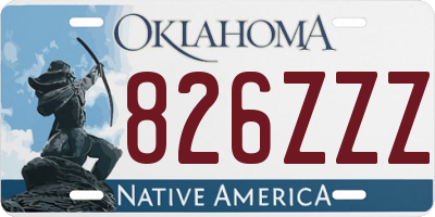OK license plate 826ZZZ