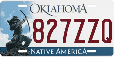 OK license plate 827ZZQ