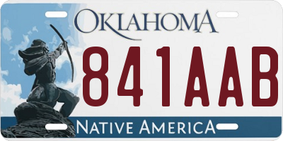 OK license plate 841AAB