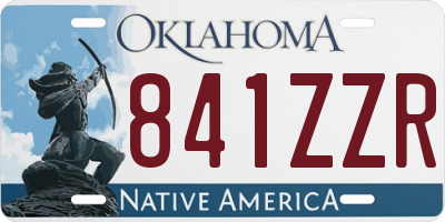 OK license plate 841ZZR