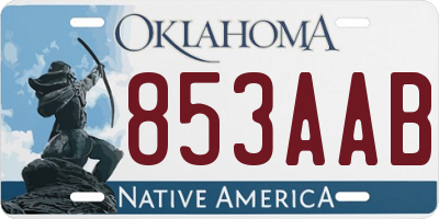 OK license plate 853AAB