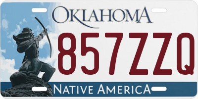 OK license plate 857ZZQ