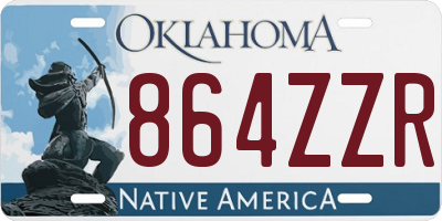 OK license plate 864ZZR