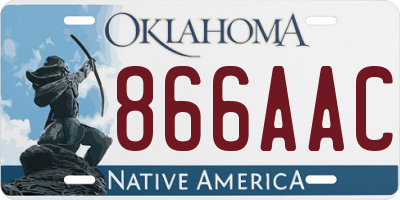 OK license plate 866AAC