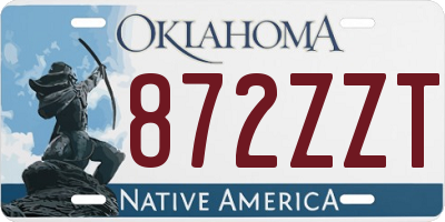 OK license plate 872ZZT