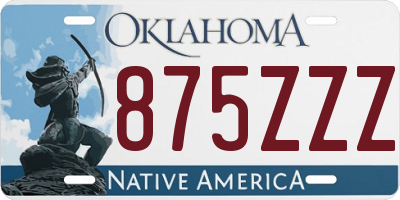 OK license plate 875ZZZ