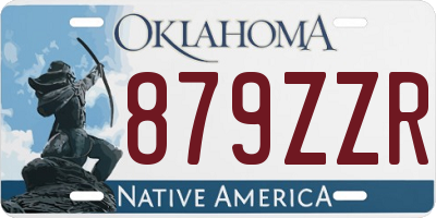 OK license plate 879ZZR