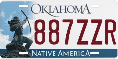 OK license plate 887ZZR