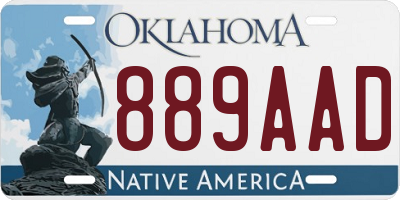 OK license plate 889AAD