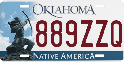 OK license plate 889ZZQ