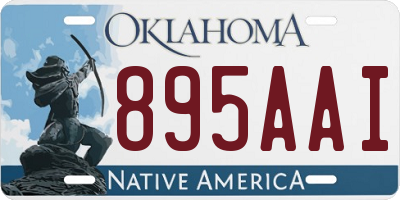 OK license plate 895AAI