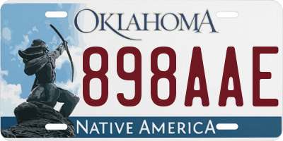 OK license plate 898AAE