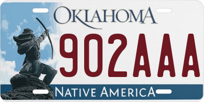 OK license plate 902AAA
