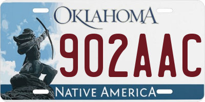 OK license plate 902AAC