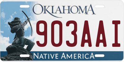 OK license plate 903AAI