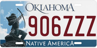 OK license plate 906ZZZ