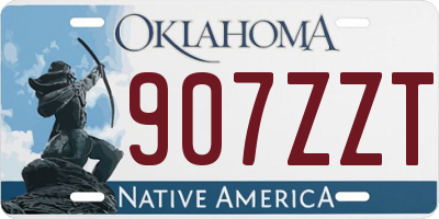OK license plate 907ZZT